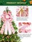 Christmas Tree Topper Bows, Handmade Bowknot with Christmas Tree and Reindeer, 21.3x11.1 Inches Large Size Xmas Decoration for Wedding Birthday New Year Party (Pink)